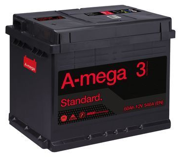 Аккумулятор A-mega Standard 60Ah 540A